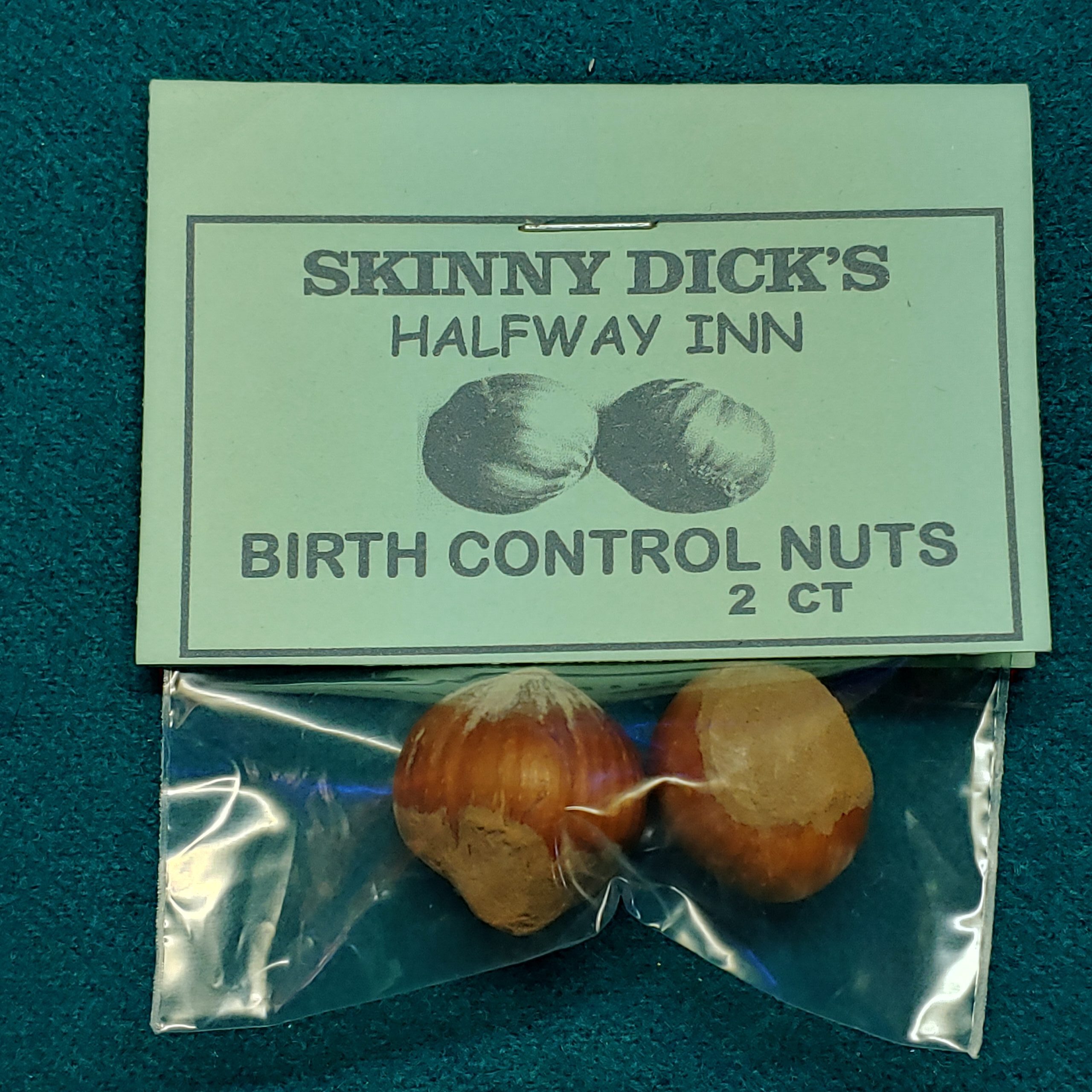 Each nut has a condom inside so when it is smashed, the condom pops out.